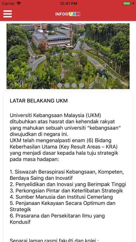 Tangkapan layar Mesra UKM