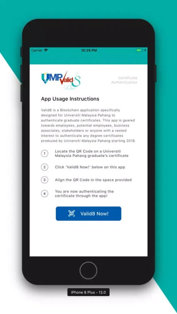 UMP Valid8 Screenshots