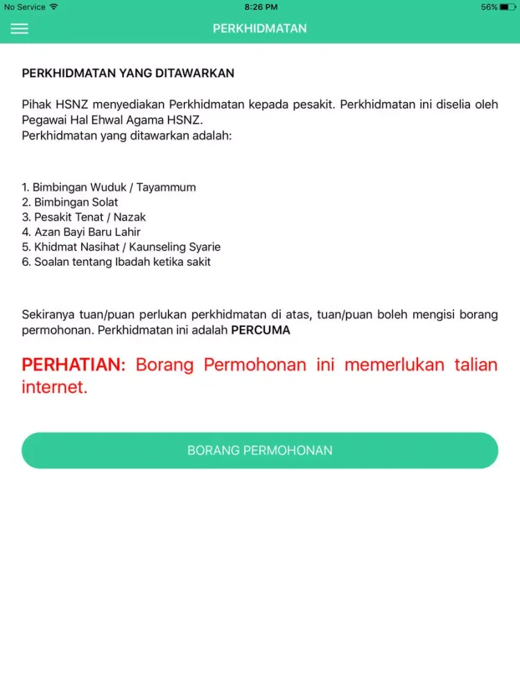Hospital Mesra Ibadah iPad  スクリーンショット