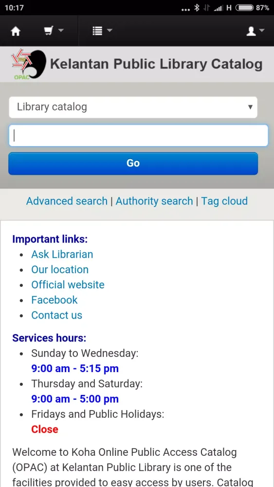 Kelantan Public Library Catalog स्क्रीनशॉट