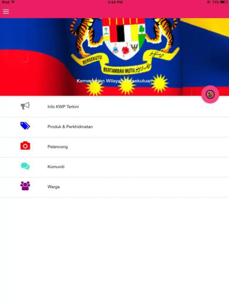 Captures d'écran de Kementerian Wilayah Persekutuan iPad 