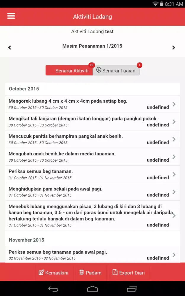 Capturas de pantalla de MARDI Fertigasi Tomato
