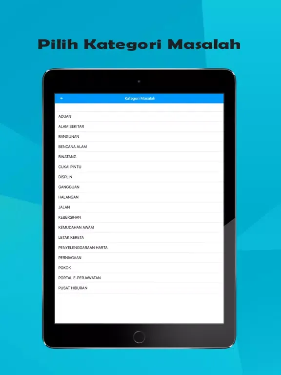eAduan MBPP iPad  Screenshots