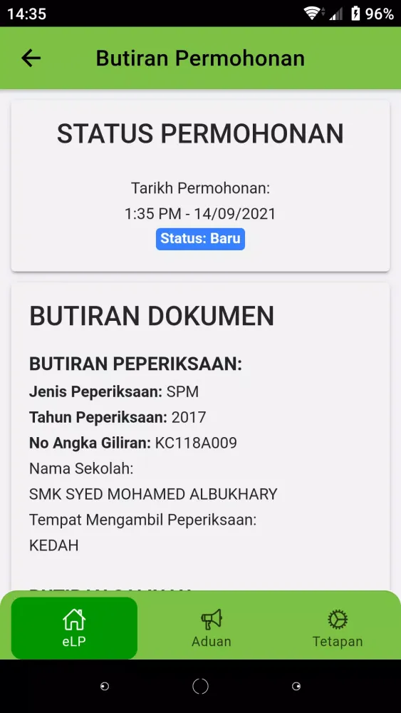 e-Lembaga Peperiksaan Screenshots