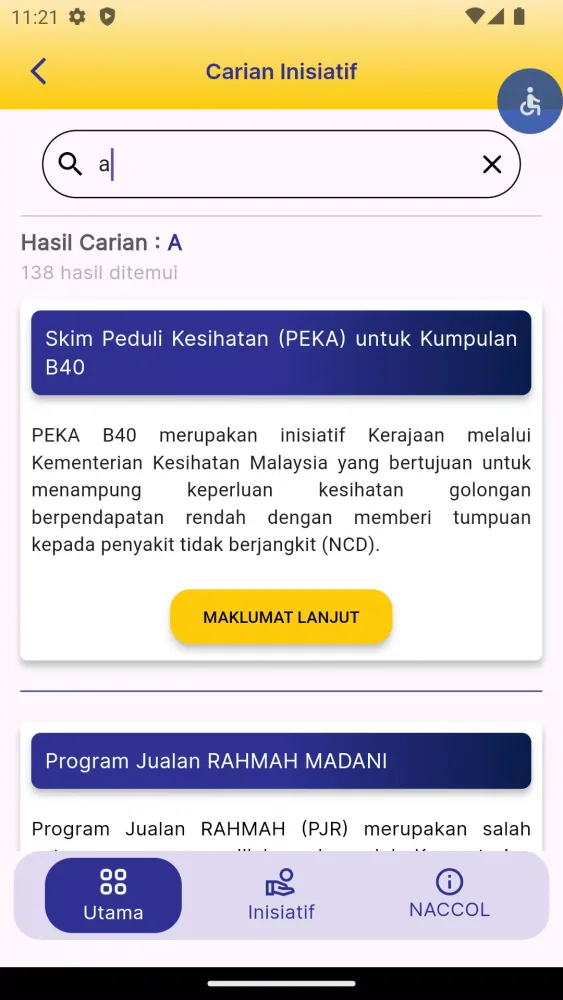 Tangkapan skrin Ihsan Madani