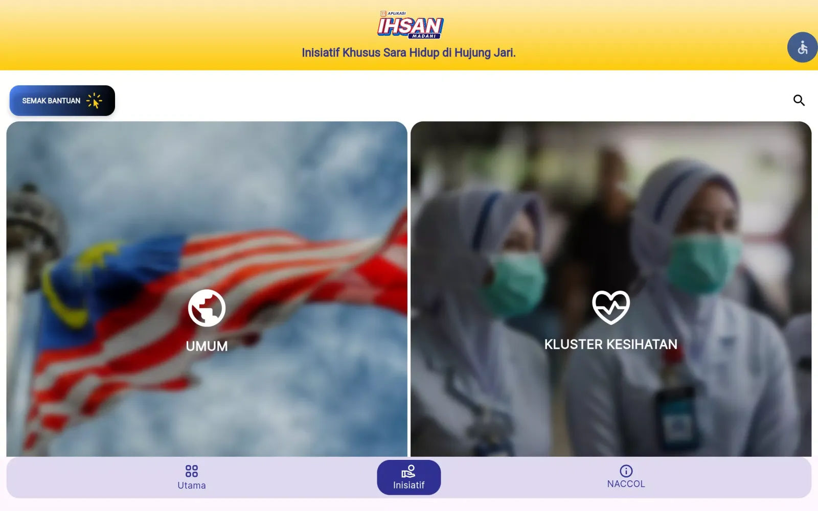 Tangkapan skrin Ihsan Madani