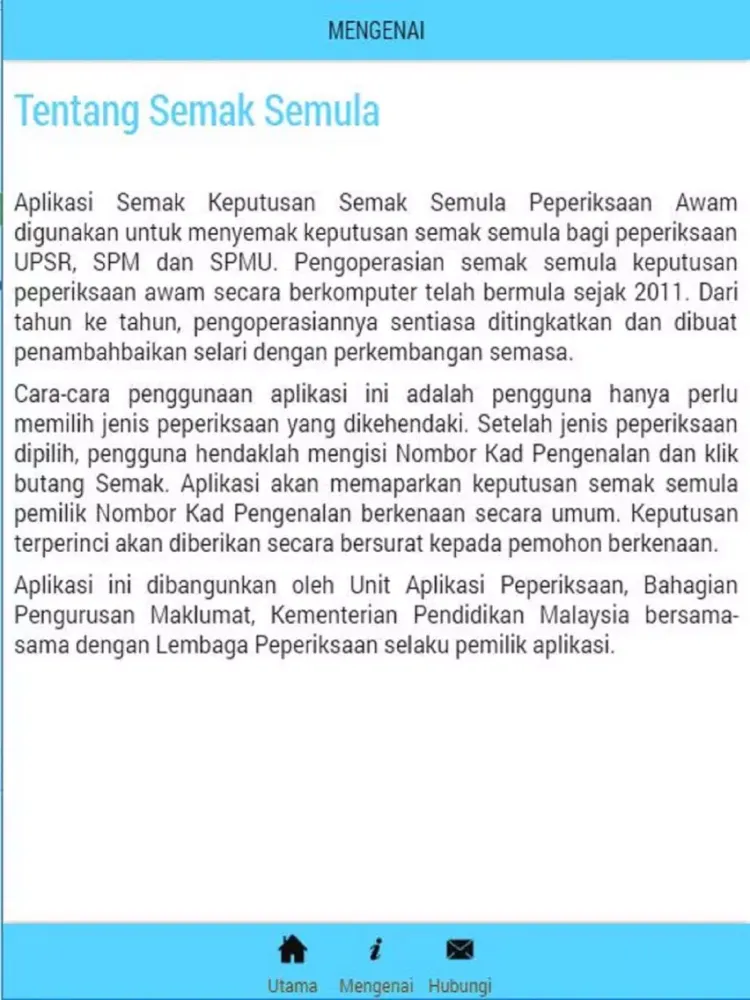 Скриншоты SEMAK SEMULA iPad 