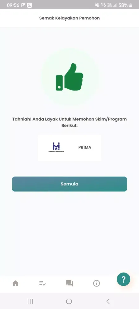 Tangkapan skrin TEDUH