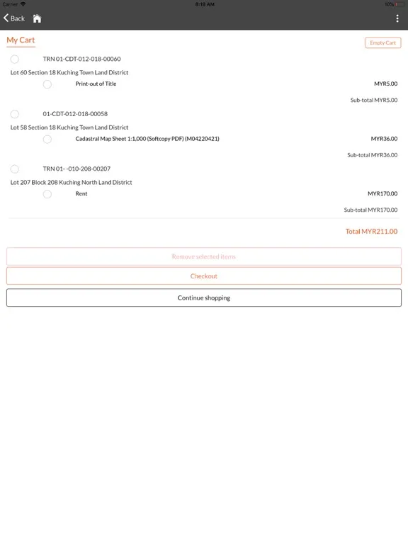 mobile LASIS iPad  Screenshots