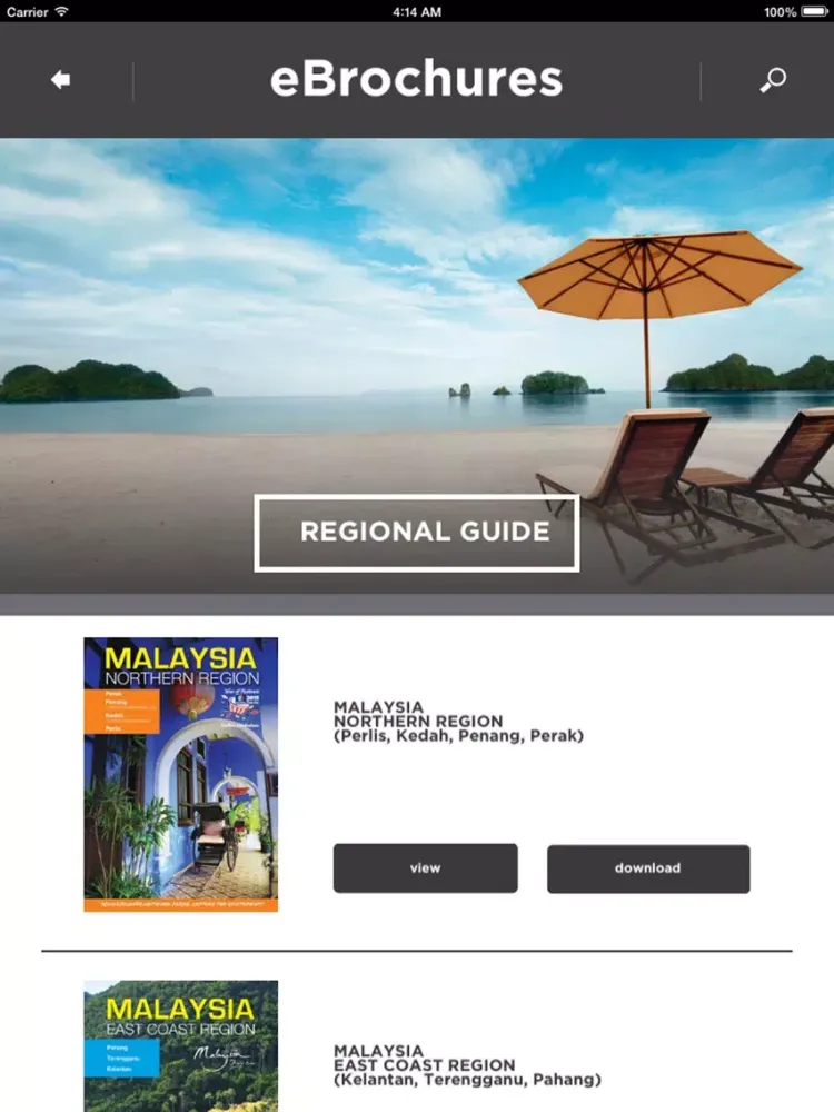 Screenshot di Malaysia eBrochures iPad 