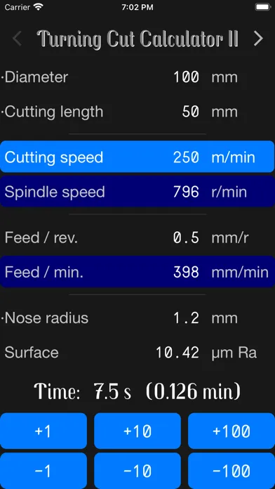 Capturas de pantalla de Turning Cut Calculator II