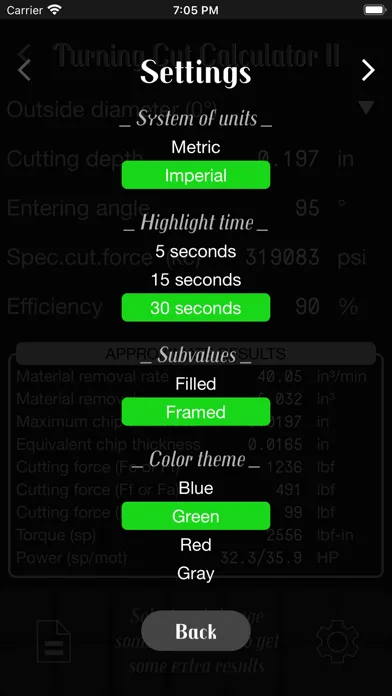 Capturas de pantalla de Turning Cut Calculator II