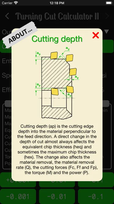 Capturas de pantalla de Turning Cut Calculator II