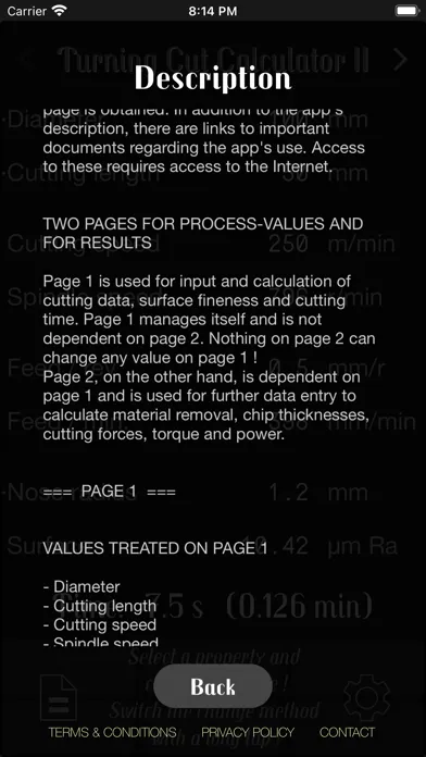 Capturas de pantalla de Turning Cut Calculator II