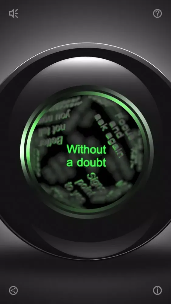 Tangkapan skrin mystic magic 8 ball crystal