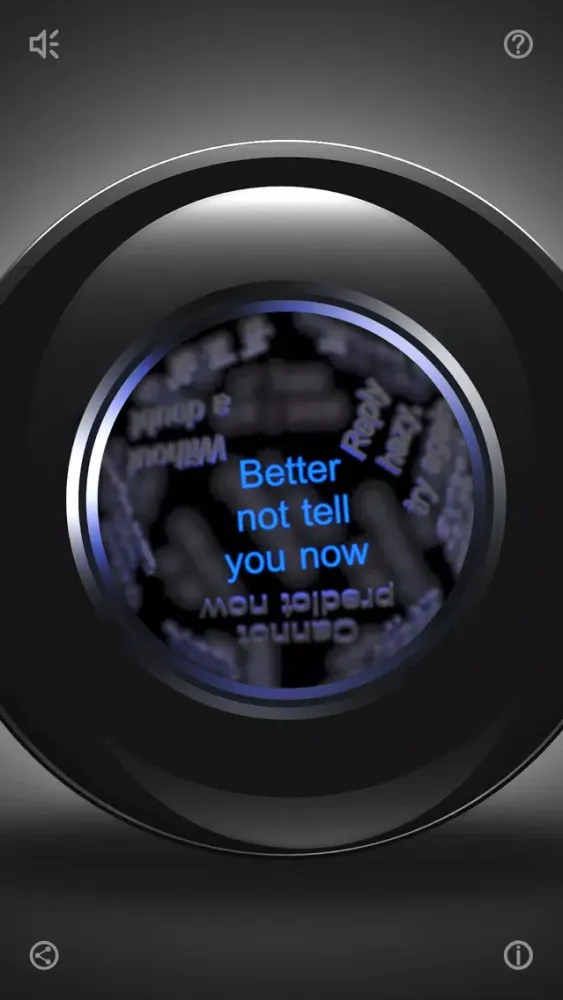 Tangkapan skrin mystic magic 8 ball crystal