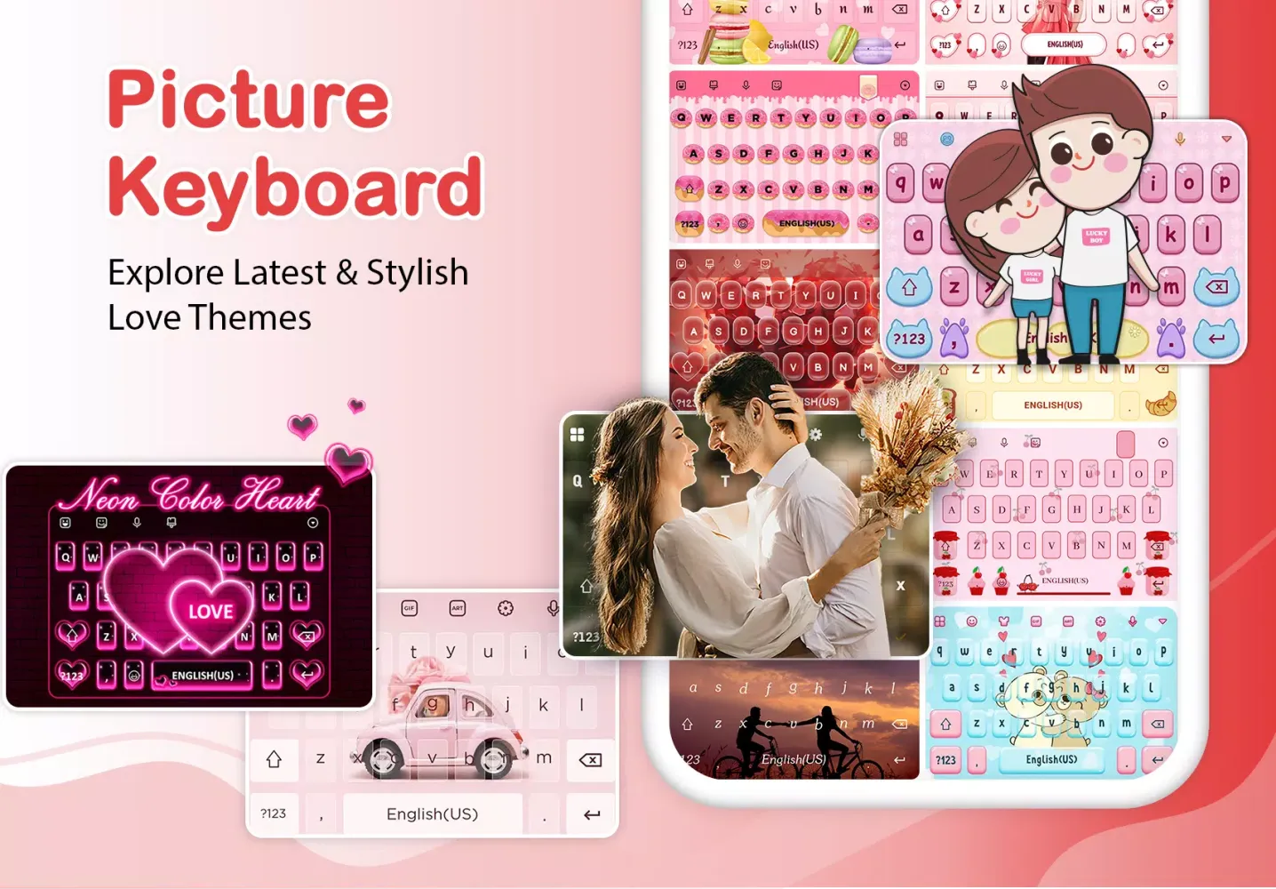 Love Keyboard - Neon Themes Ekran Görüntüleri