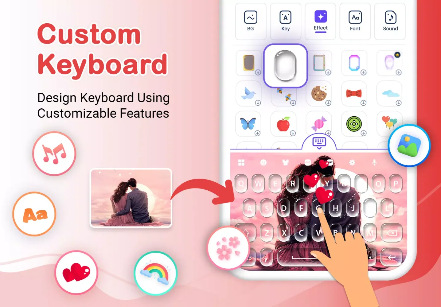Love Keyboard - Neon Themes Ekran Görüntüleri