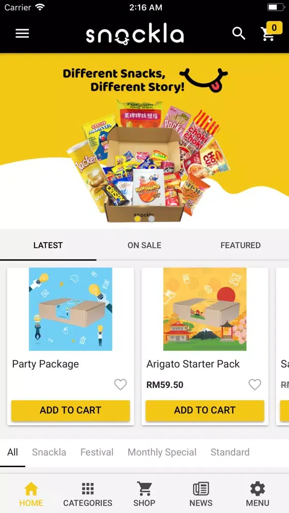 Screenshot di Snackla