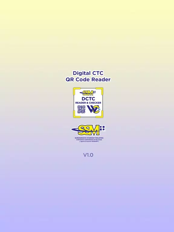Tangkapan layar SSM DCTC QR READER iPad 