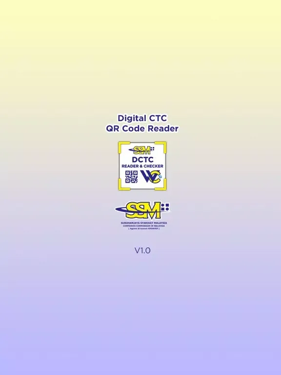 Tangkapan layar SSM DCTC QR READER iPad 