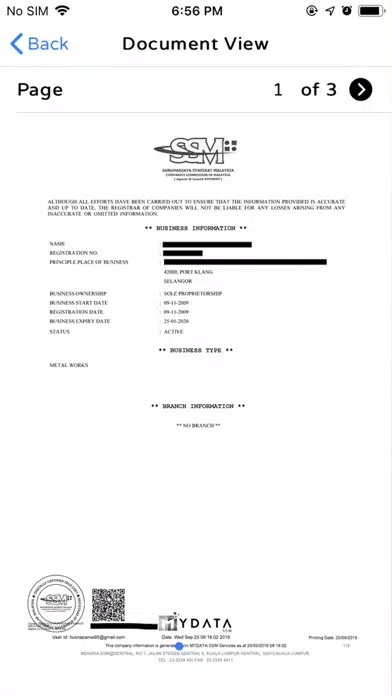 Tangkapan layar SSM DCTC QR READER