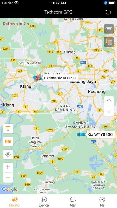 Techcom GPS Screenshots