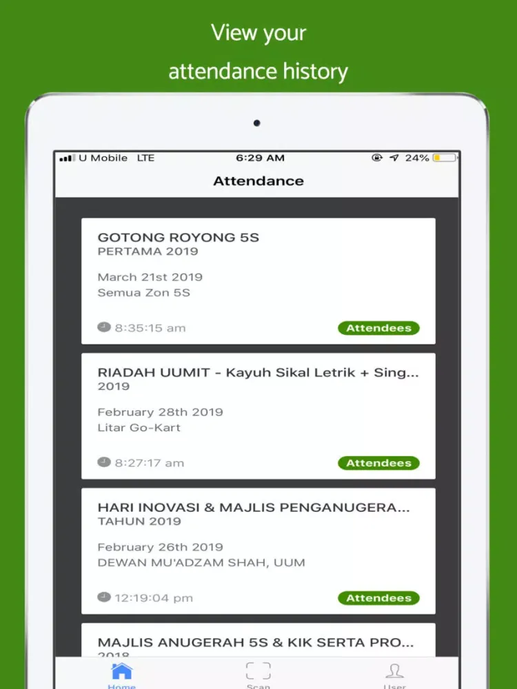 UUM Attendance iPad 應用截圖
