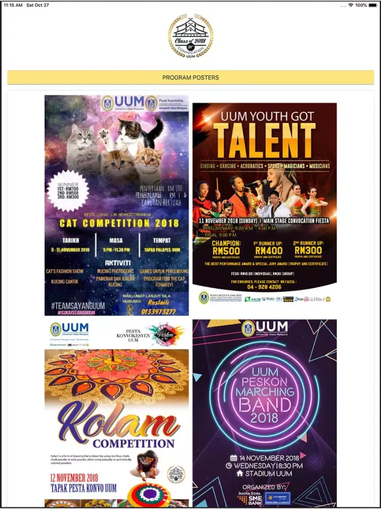 UUM Convocation Guide 2018 iPad  Screenshots