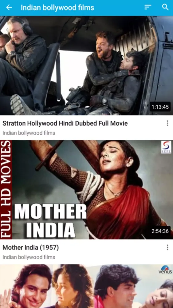 Tangkapan layar Indian bollywood films serial