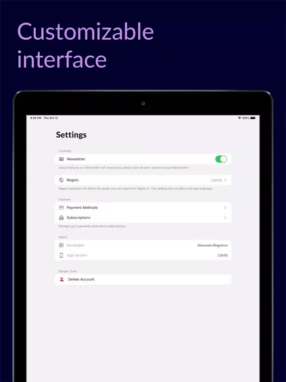 Zrzuty ekranu Copilot - Fly Safe iPad 