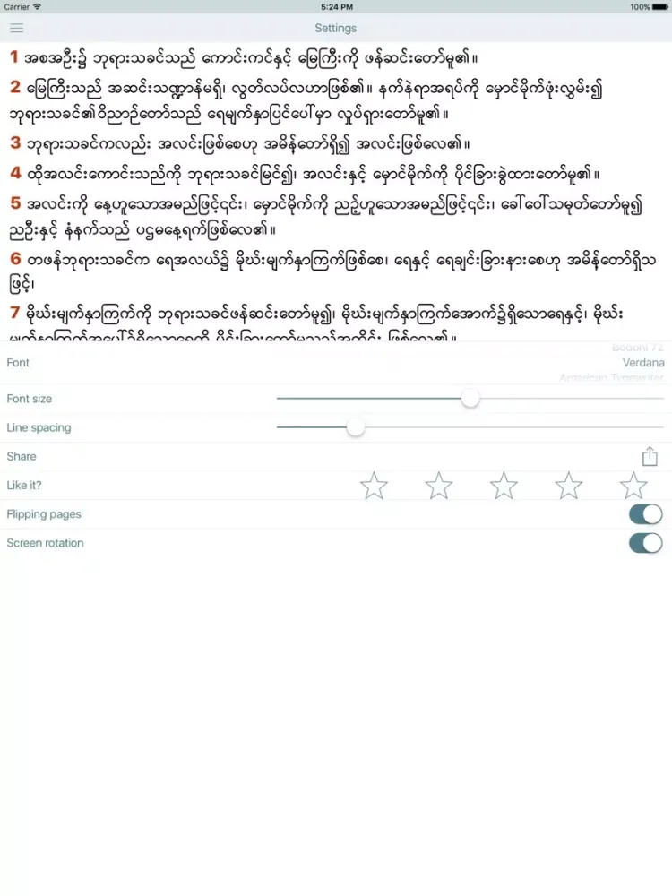 Myanmar Holy Bible Offline iPad  スクリーンショット