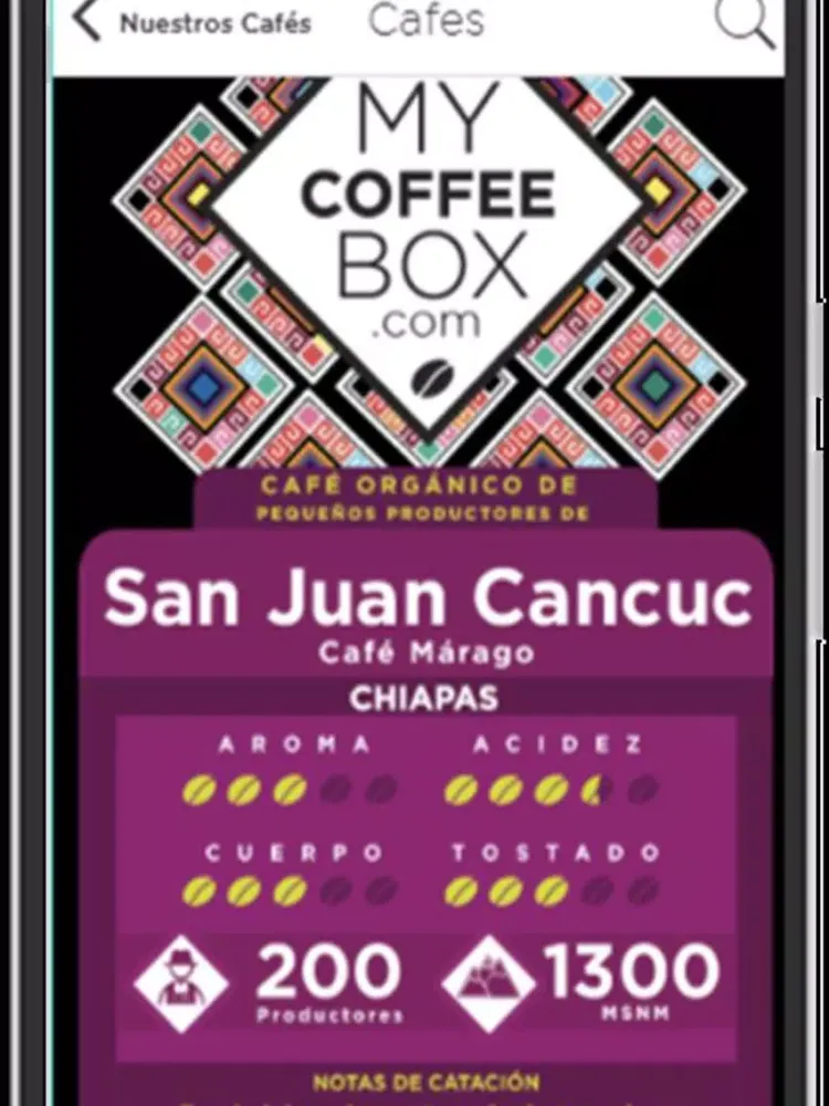 Ảnh chụp màn hình của MyCoffeeBox Café Orgánico iPad 