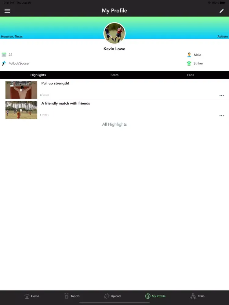 Captures d'écran de ProMe Sports iPad 