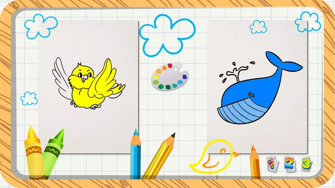 Coloring Book For Kids With Stickers - My First Coloring Book स्क्रीनशॉट