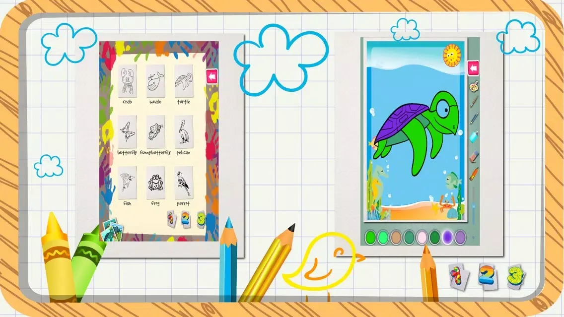 Coloring Book For Kids With Stickers - My First Coloring Book स्क्रीनशॉट