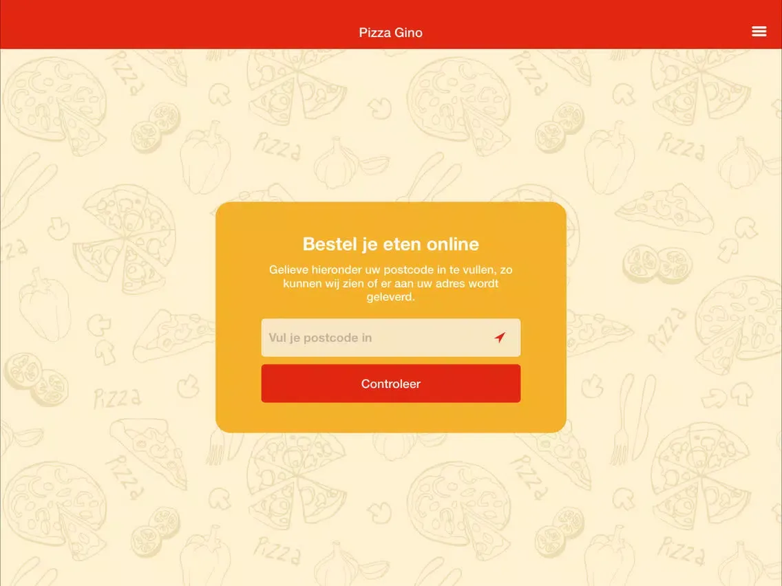 Pizza Gino iPad  स्क्रीनशॉट