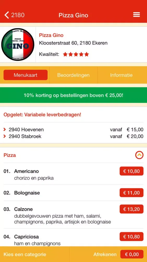 Pizza Gino स्क्रीनशॉट