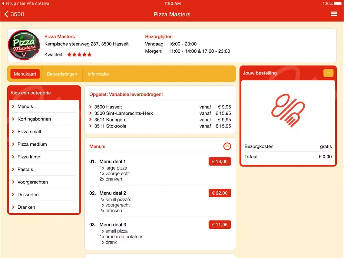 Pizza Masters iPad  স্ক্রিনশট