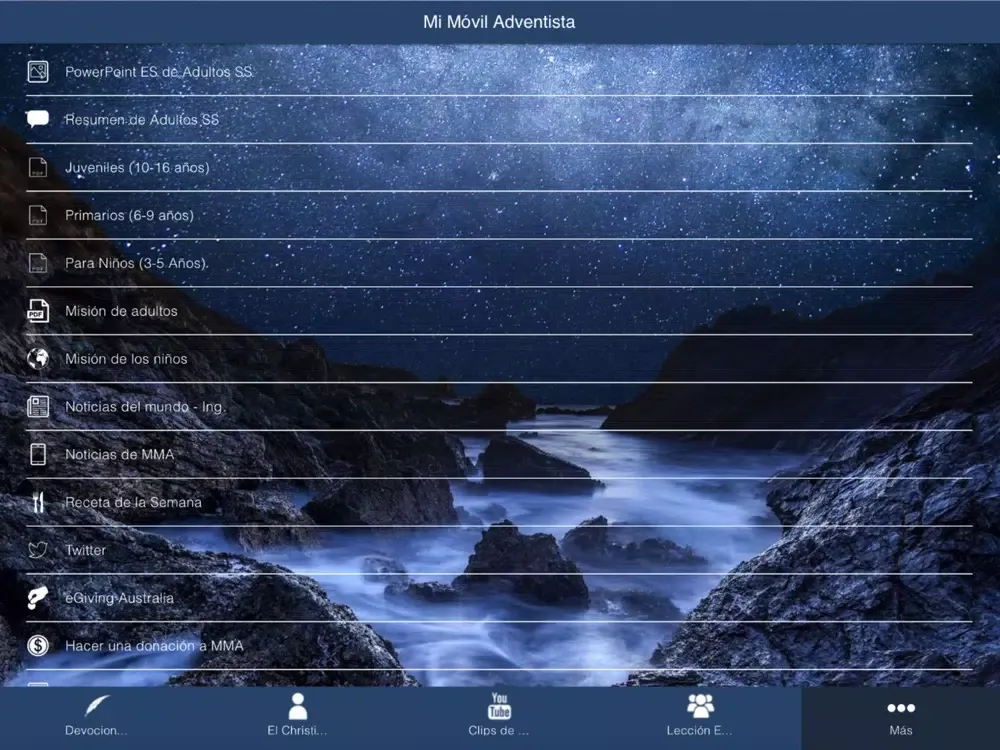 My Mobile Adventist - Esp iPad 应用截图