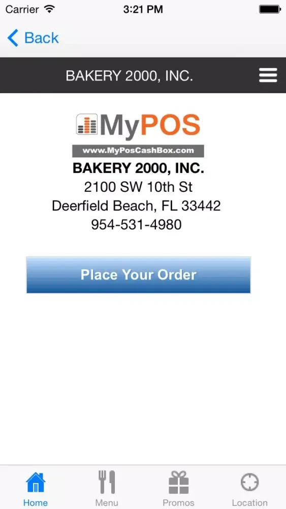 Скриншоты MyPOS Online Ordering