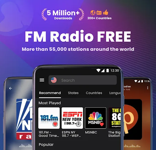 ภาพหน้าจอของ My Radio, FM Radio Stations