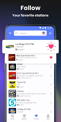 ภาพหน้าจอของ My Radio, FM Radio Stations