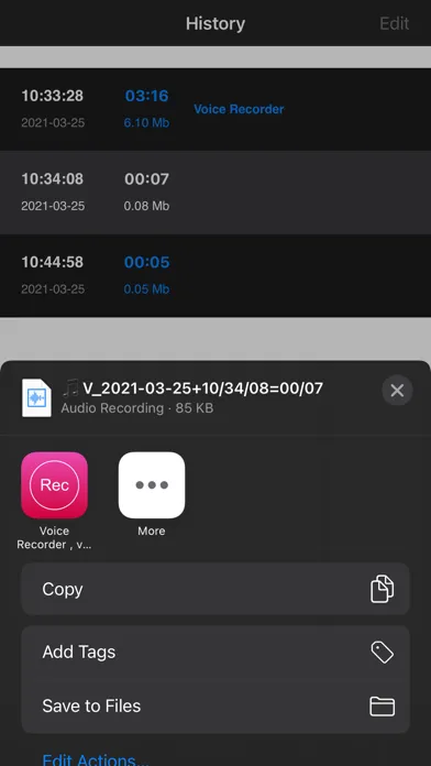 Screenshot di Voice Recorder, Voice Memos