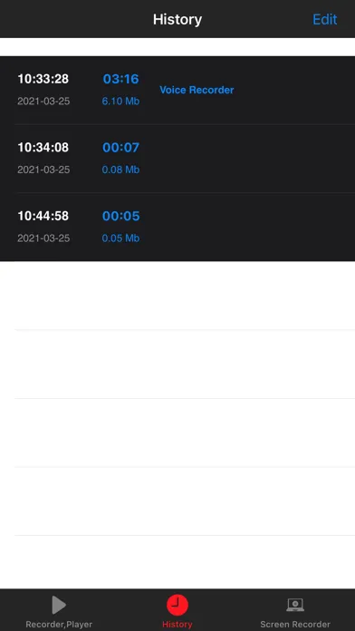 Screenshot di Voice Recorder, Voice Memos