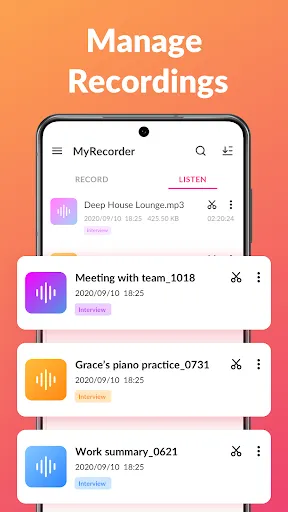 Zrzuty ekranu Voice Recorder & Voice Memos