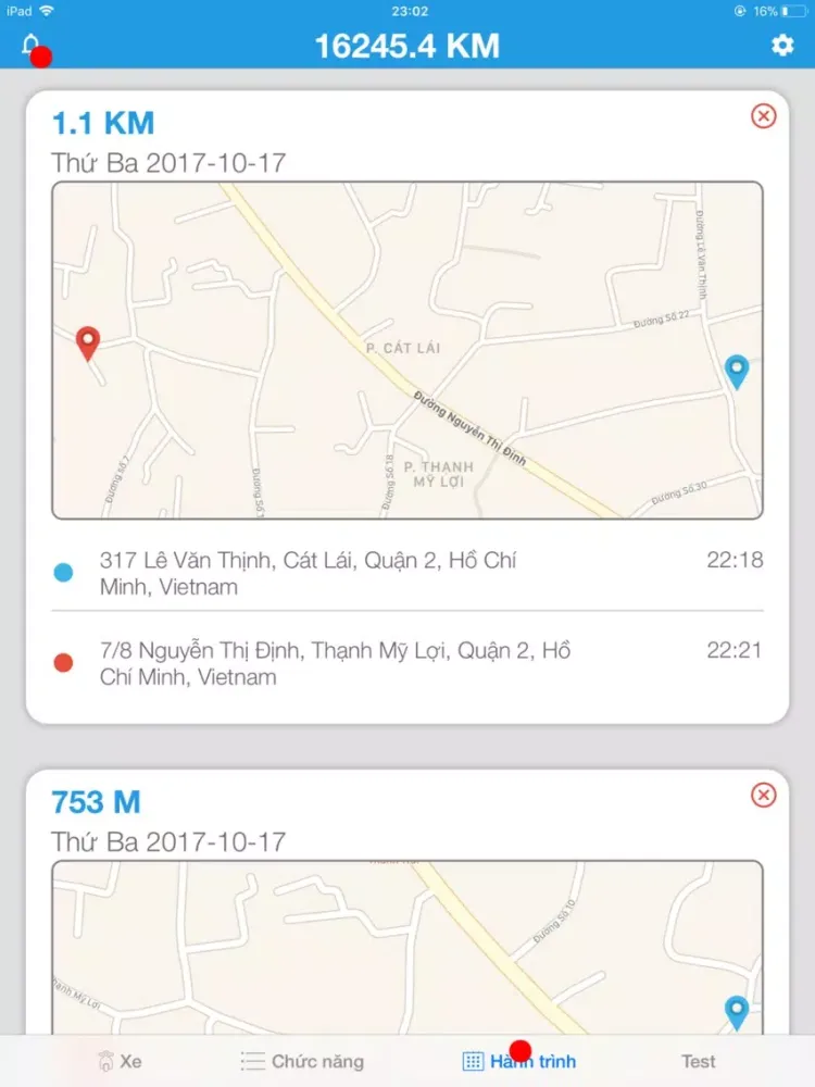Ảnh chụp màn hình của Vuzitech iPad