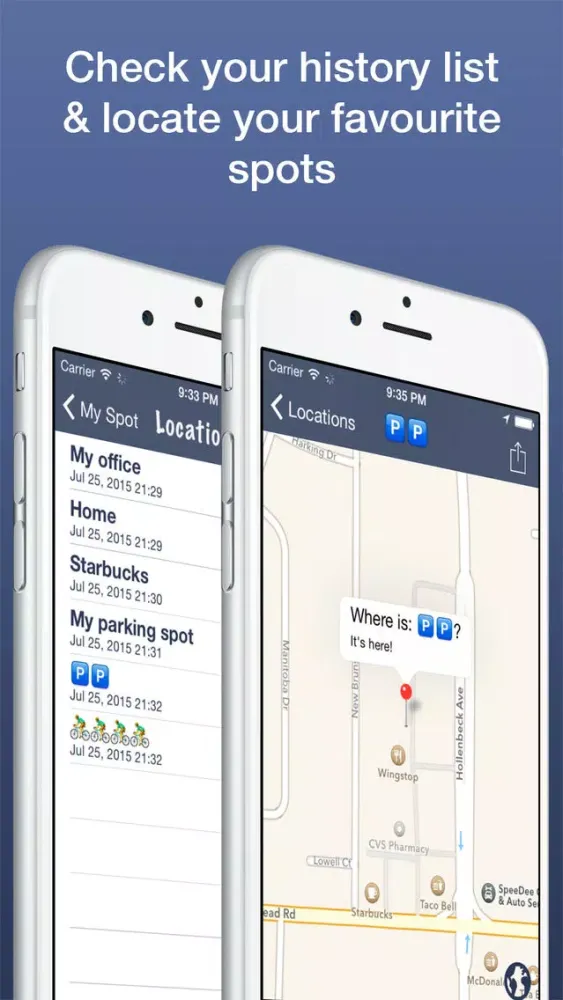 Save My Spot - Map Location & Parking Spot History 스크린샷