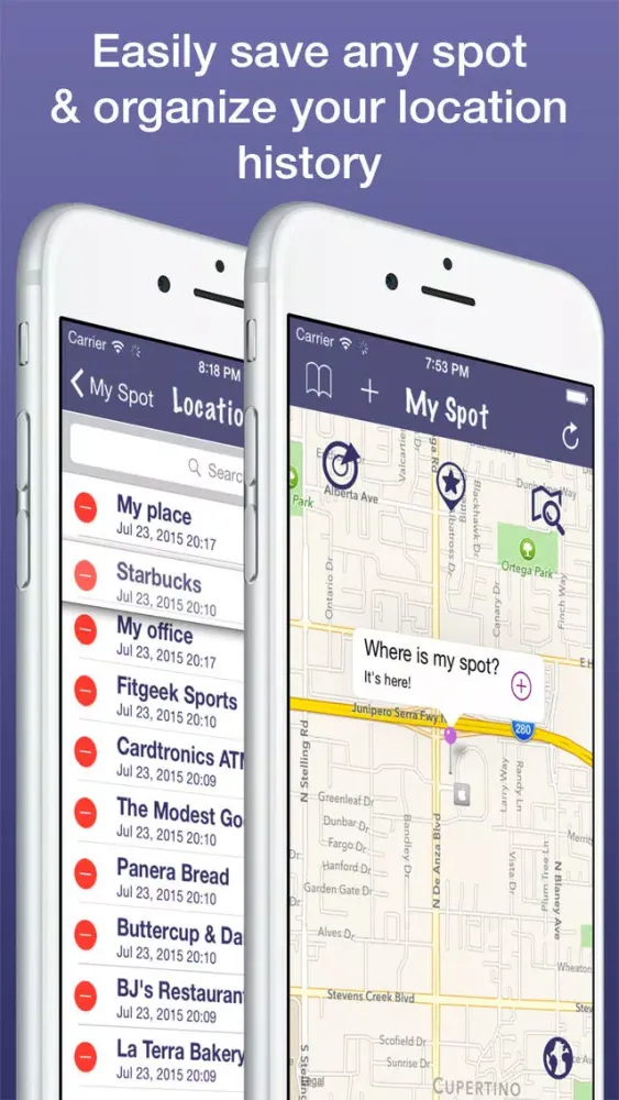 My Spot Pro - Map Location & Parking Spot History Screenshots