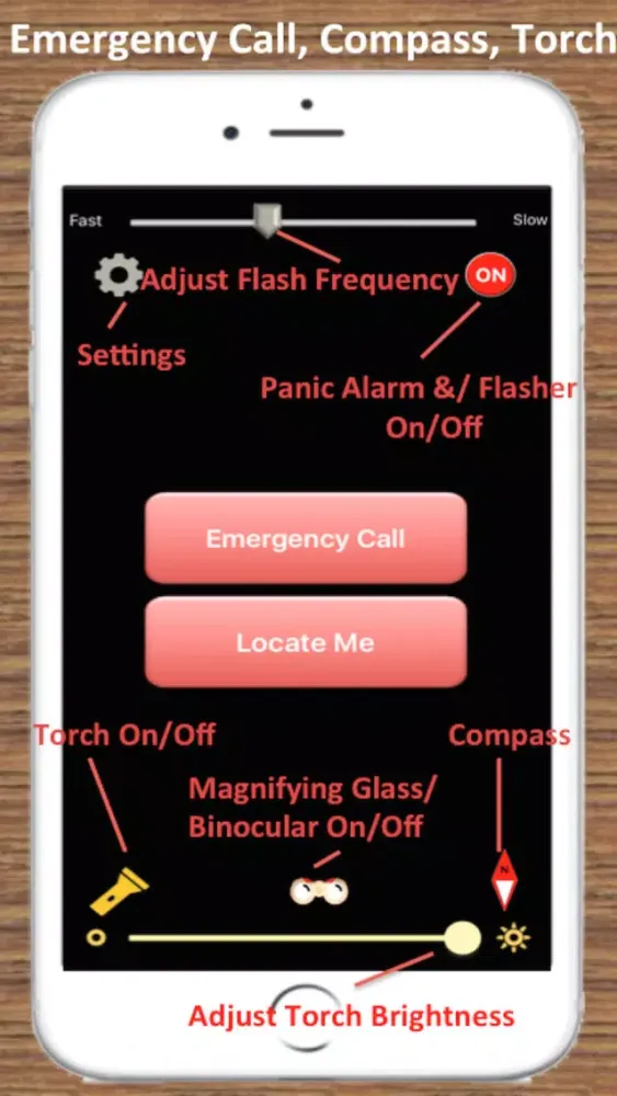 Screenshot di SafetyLight (Safety Light) Premium - Personal Safety, must have for Travelling, Trekking and Camping